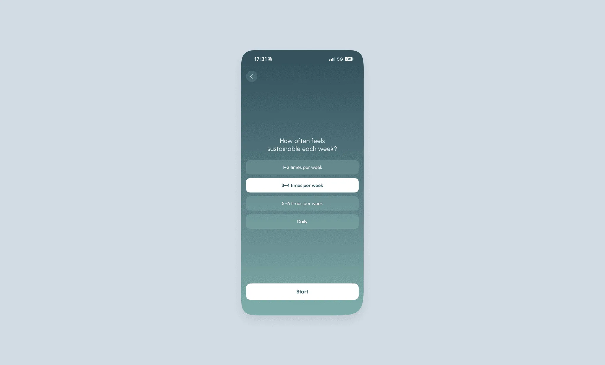 Onboarding — een frequentie kiezen die houdbaar aanvoelt in plaats van maximaal