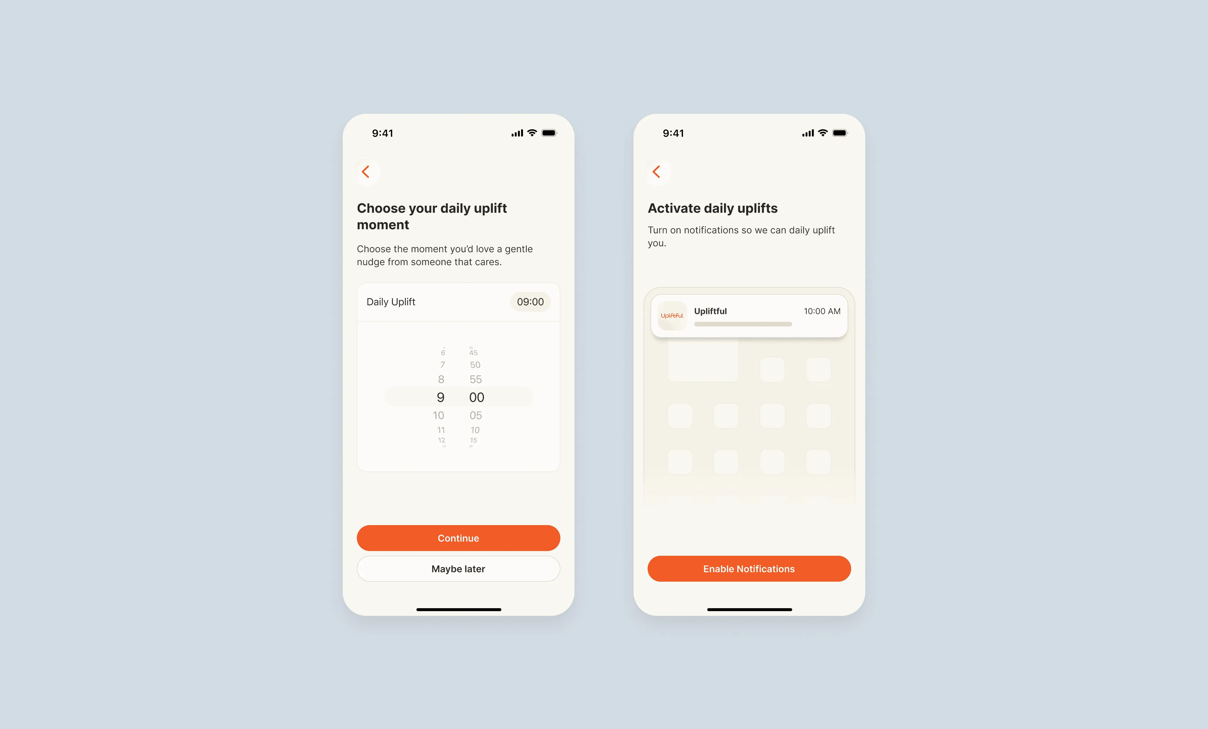 Daily Uplifts — dagelijkse notificaties instellen